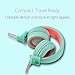 Kids Headphones – noot products K11 Foldable Stereo Tangle-Free 3.5mm Jack Wired Cord On-Ear Headset Children/Teen/Boys/Girls/Smartphones/School/Kindle/Airplane/Plane/Tablet – Mint/Coralthumb 4