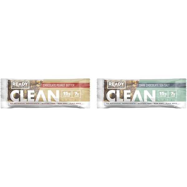 Ready Clean Protein Bars Variety Pack - Chocolate Peanut Butter & Dark Chocolate Sea Salt, 20 Count