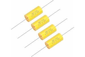 MECCANIXITY 4Pcs 4.7uf Frequency Divider Capacitor, 250V Axial Audio Speaker Crossover MKP Film Capacitor