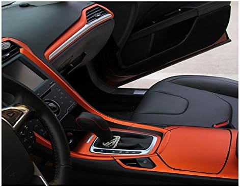 Chytaii Car Matt Electroplating Metal Ice Wrap Film Car Foil Stickers Body Color Change Paste for All Cars(Orange)