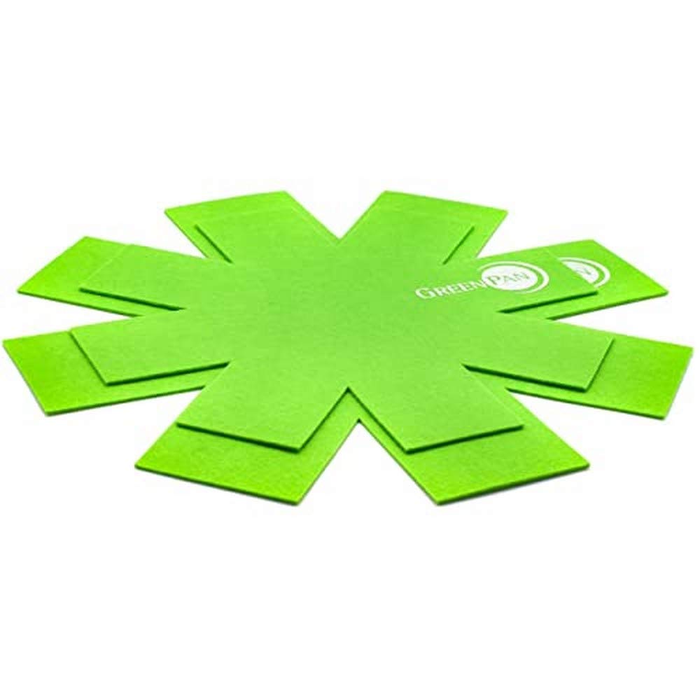 GreenPan 27cm & 34cm Pan Protector Set, Green