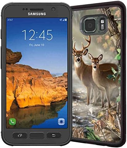 Galaxy S7 Active Case, ABLOOMBOX Vector forest camouflage Pattern Shock Absorption Soft Bumper Slim Rubber Protective Case Cover for Samsung Galaxy S7 Active (Not Fit Galaxy S7/S7 Edge)