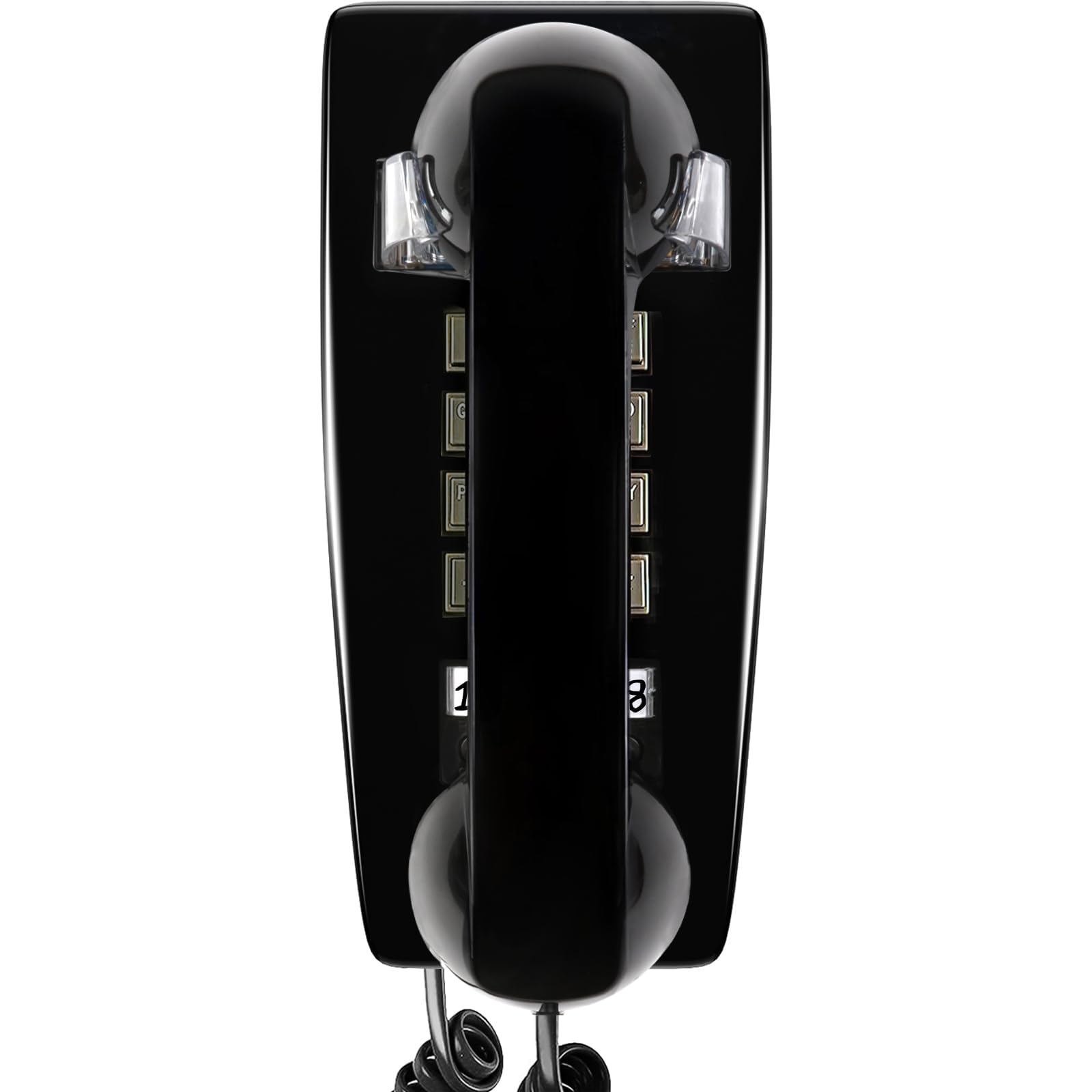 Photo 1 of Sangyn Retro Wall Phones for Landline with Loud Mechanical Ringer Vintage Wall Mount Phone with Volume Adjustable Old Fashioned Corded Landline Telephone for Kitchen School Office, Black