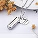 HooAMI Cremation Jewelry Pet Dog Paw Charm & Cylinder Memorial Urn Necklace Keychain 28mmx11mm