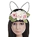 DreamLily Baby Girls Flower Crown Spring Bunny Headband Woodland Floral Head Piece for Toddler BB14 (Pink)