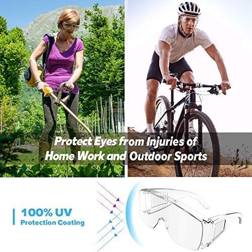 Safety Glasses Goggles Over Eyeglasses Anti Fog for Women Men Safety