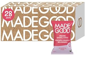 MADE GOOD MadeGood Strawberry Granola Bites, 28 Count, Gluten Free and Organic Snacks