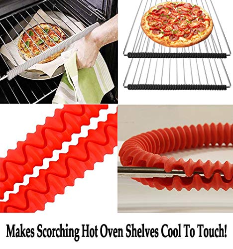 4 Pack Oven Rack Protectors - Heat Resistant Silicone Oven Guards,Toaster Edge Guard Shields,Dishwasher Safe,Prevent Burns and Scars when Baking or Broiling - Thumbnail 3