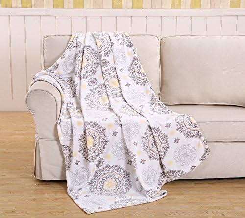 Jessica Collection Micro Plush 50x60 Throw Blanket, Golden Flash