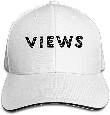 Unisex Drake Views Funny Adjustable Sandwich Peaked Baseball Cap/Hat White