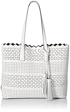 MILLY Laser Cut Tote, White