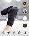 FengNiao Winter Gloves -20℉Cold Proof 3M Thinsulate Cotton Thermal Touchscreen Gloves Men Women Outdoor Waterproof Gloves for Driving Cycling Running Hiking Skiing