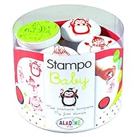 Aladine 03818 Stampo Baby Christmas Stamp Box for Awakening and Creative Games and 1 Ink Maxi Multi-Coloured
