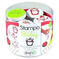 Aladine 03818 Stampo Baby Christmas Stamp Box for Awakening and Creative Games and 1 Ink Maxi Multi-Coloured