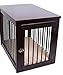 Internet’s Best Decorative Dog Kennel with Pet Bed – Wooden Dog House – Large Indoor Pet Crate Side Table – Espressothumb 4