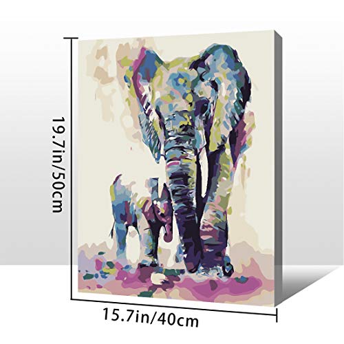 Arfbear Malen Nach Zahlen Erwachsene Kinder Anfänger Ohne Rahmen 40x50 cm DIY Ölgemälde auf Leinwand Handgemalt Tiere… – Bild 7