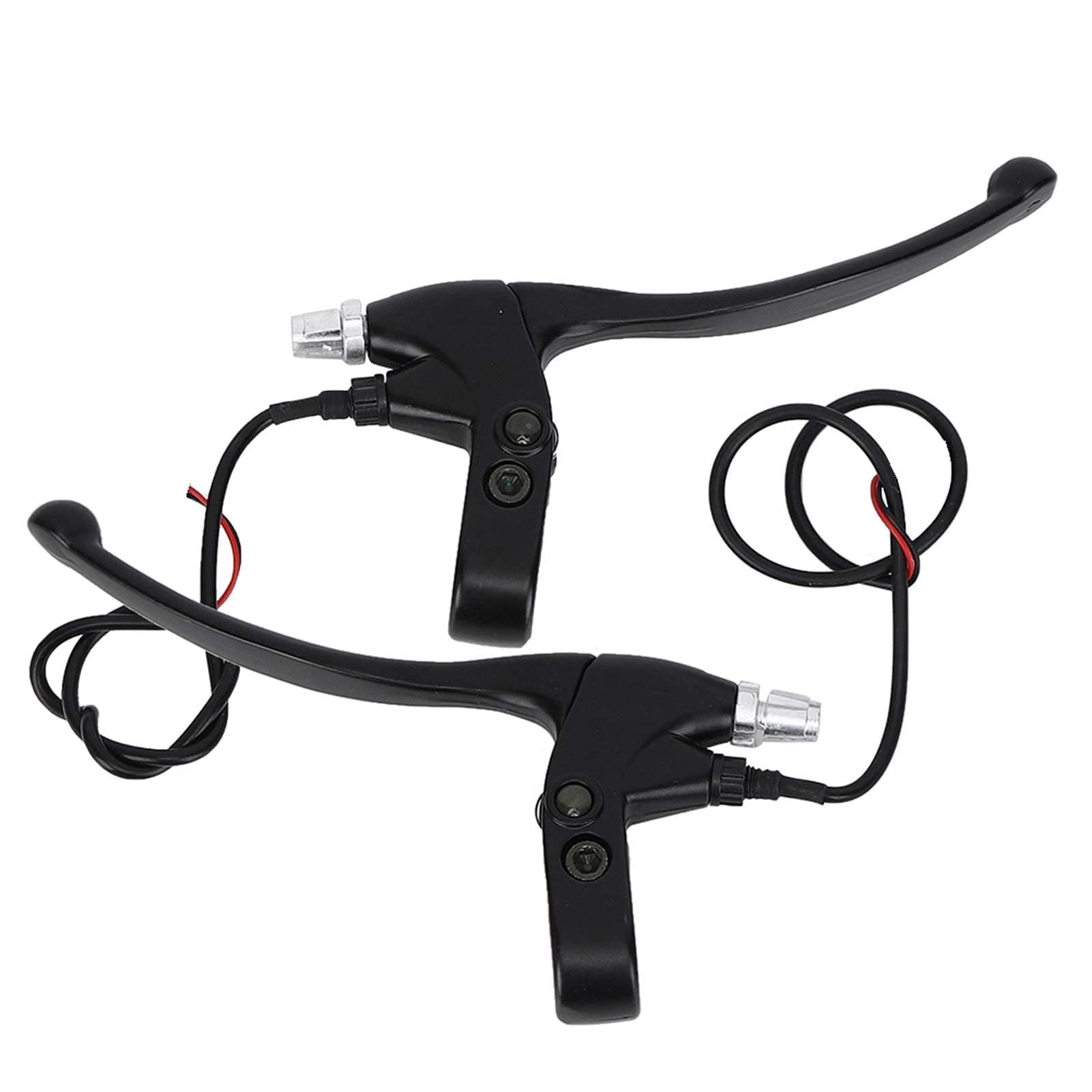 Agatige 1 Pair Bike Brakes Lever, Wires Left & Right EBikes Brake Levers Aluminium Electric Bicycle Handle Brake Lever Accessories Replacement for Electric Bicycle Scooter Bike