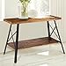 Olee Sleep 48” Solid Wood & Dura Metal Legs Sofa Table, Rustic Brown