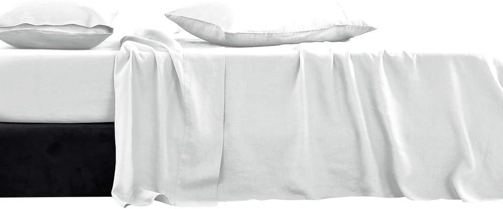 KETHER Luxury Hotel Collection Brushed Microfiber - 1800 Series Twin Extra Long Sheet Set with 15 Inch Deep Pocket (Solid White) 3 Piece Set - Wrinkle, Stain Resistant Bed Sheets for Dorm, College