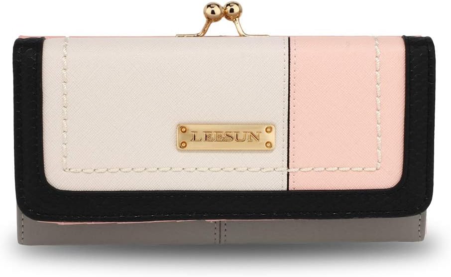 Ladies Large Purses Women Wallet Zip Designer New Luxury Card Holder Long Handbag With Kiss Lock
