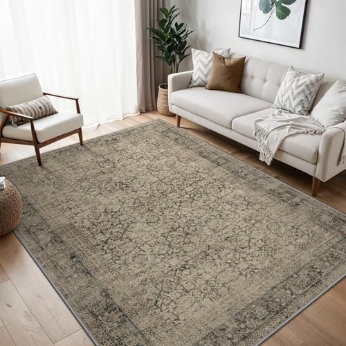 BEIMO Boho Teppich Wohnzimmer Schlafzimmer Vintage Waschbare Teppich Kurzflor rutschfest Teppiche für Küche 140X200CM