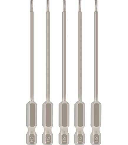 10Pcs Hex Head Drill Bits 2mm H2 - 1/4" Magnetic Shank S2 Steel 2" Length