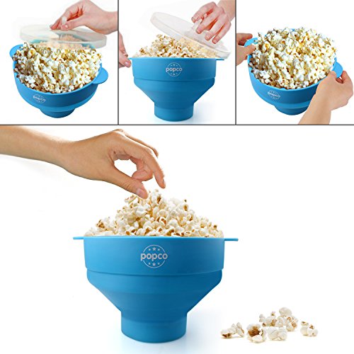 The Original POPCO Silicone Microwave Popcorn Popper with Handles BPA