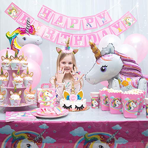 5 Unicorn+Party+Supplies+Headband+Decorations