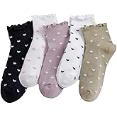Benefeet Sox Ruffle Ankle Socks for Women Girls Cute Frilly Lettuce Short Socks Fun Novelty Patterned Casual Cotton Sock