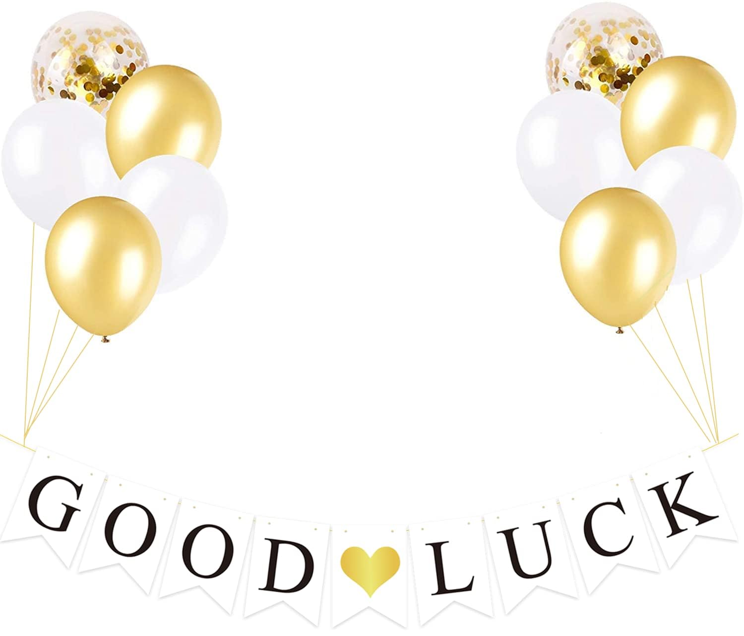 Good Luck Banner Bunting for Retirement Farewell Going Away Office Work Party Graduation Decorations