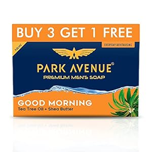 Park Avenue Premium Men’s Soap, Tea tree Oil+Shea Butter, 125g (BUY 3 GET 1)