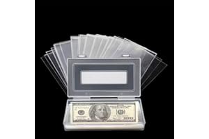 XYZsundy Currency Sleeves Clear Paper Money Holders for Cash Collectors,Money Box for Paper Dollar Bills, Slab Holder, Banknote, Stamp Storage (100)