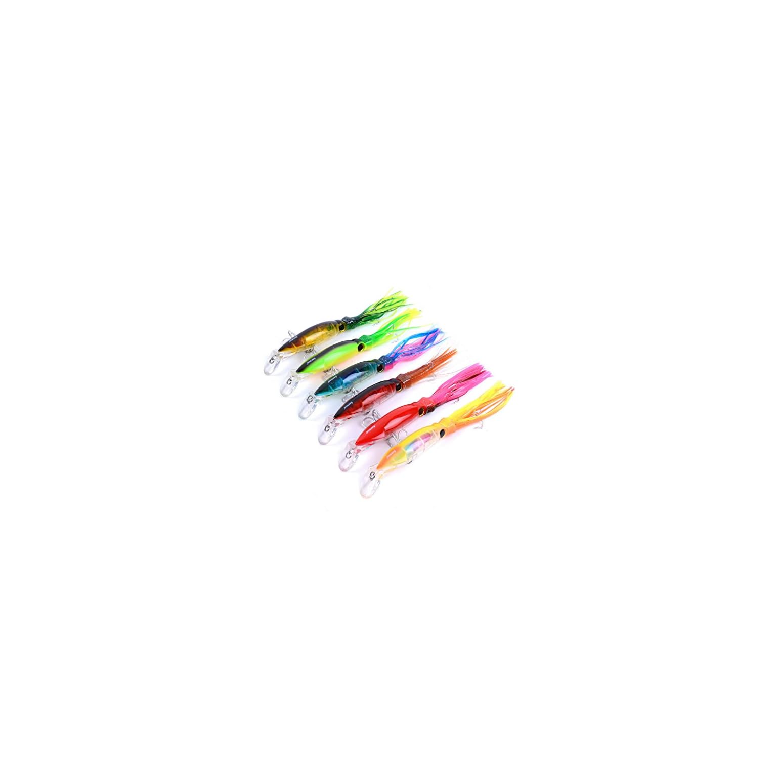 Aorace 6pcs/Lot Fishing Lures Hard Squid Skirts Octopus Lure Trolling ...