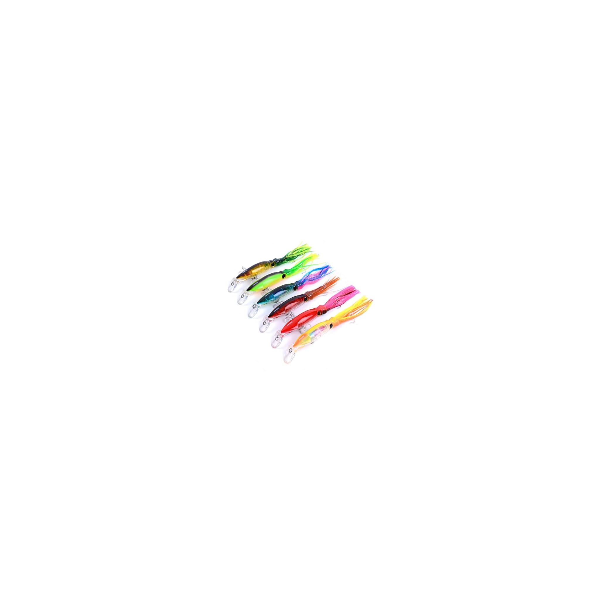 Aorace 6pcs/Lot Fishing Lures Hard Squid Skirts Octopus Lure Trolling ...