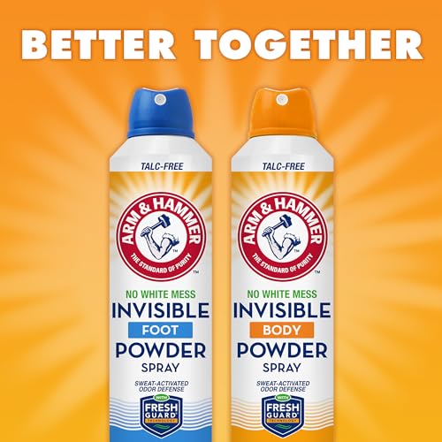 Arm Hammer Invisible Foot Powder Spray, Clear Talc-Free Foot