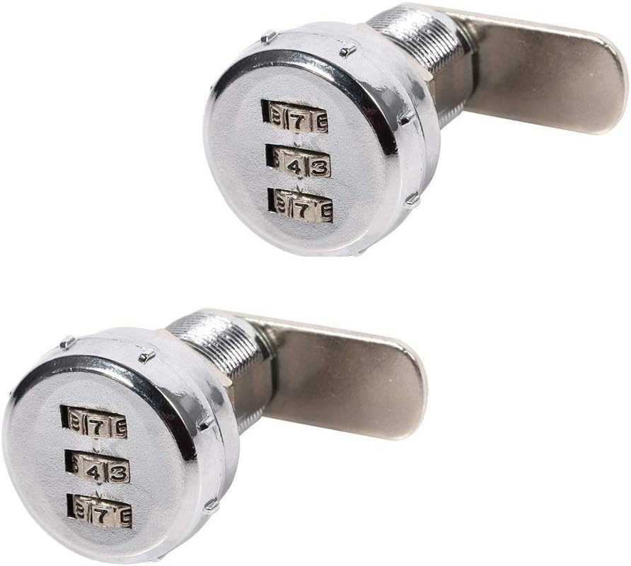 Combination Cam Lock Security Locks Bright Chrome Zinc Alloy Password