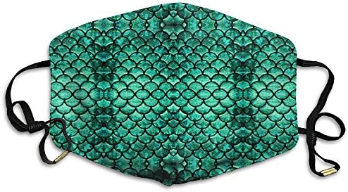 AlioaI Mystic Mermaid Fish Green Unisex Dust Allergy Flu Masks Washable Activated Carbon Breath Healthy Safety Mouth Masks