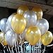 Silver Balloons Hovebeaty 12 Inches thicken Latex Metallic Balloons 100 Pack for Wedding Party Baby Shower Christmas Birthday Carnival Party Decoration Supplies