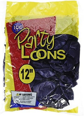 CTI Industries 100 Count Metallic Latex Balloon, 12", Deep Purple