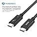 CHOETECH Thunderbolt 3 USB-C Cable (0.5M/1.6FT)–Passive 40Gbps/ 100W Charging/ 5A/ 20V/ Support a 5K UHD Display Compatible with 2016-2018 MacBook Pro, LG 5K Ultrafine Display[Certified]