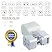 LURICO Travel Adapter, Universal All in One Worldwide Travel Power Plug Wall AC Adapter Charger with Dual USB Charging for USA EU UK AUS (White)
