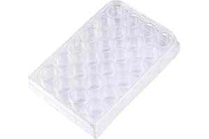 UKCOCO Plastic Culture Plate 24 Well Cell Culture Plate Tissue Culture Plates for Lab