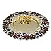GD Designer Pooja Thali Traditional Metallic Finished Acrylic Pooja Thali/Tilak Thali with two Katoris/Golden Puja Thali