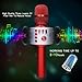 NASUM Wireless Bluetooth Karaoke Microphone,3-in-1 Portable Built in Bluetooth 4.1 Speaker Machine,Handheld Karaoke Mic for Android/iPhone/iPad/Sony/,PC or All Smartphone(Red)