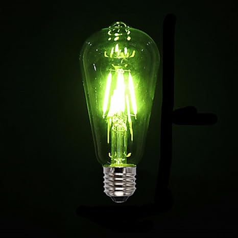 1pcs Color Ama 4w Led Filament Light Bulbs Green Blue Red Pinkish Purple Color Novelty Edison Dimmable For Home Decor Fireworks Lamp 110 240v Green