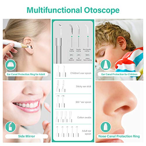Ear Wax Removal Otoscope,Sinohrd Ear Camera with 5 Inch 1080P HD Screen Ear Scope Otoscopes,3