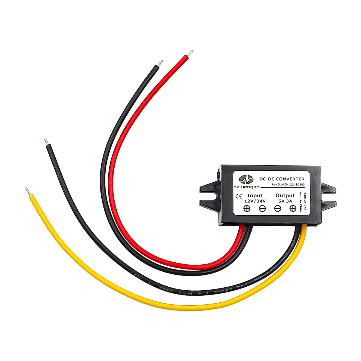 VOANZO 12V to 5V DC converter 3A Voltage Converter Buck Converter for Vehicles Security Systems Medical Equipment Instrumentation