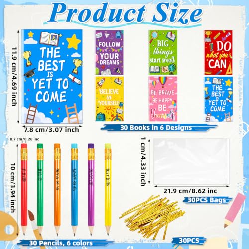 Zenoble 30 Pack End of Term Gifts for Children, Class of 2026 Gifts from Teacher with Notebooks, Rainbow Pens, Star Erasers, Pencil Sharpeners and Cards Primary School Leavers Gift School Rewards
