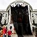 EZIGO 16.5ft Halloween Decorations Ghost Halloween Hanging Props Scary Hanging Ghost Props Halloween Hanging Decorations for Outdoor Indoor Home Yard Balcony Deck (Black)