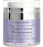 Moisturizer for face - Night Cream with Organic Shea Butter 1.7 oz by Pure Body Naturals